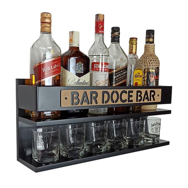 Imagem de Barzinho para Sala Barzinho de Parede - Bar Doce Bar - Preto