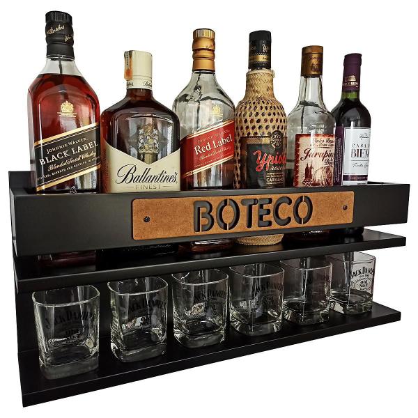 Imagem de Barzinho Para Sala Barzinho De Parede - Boteco - Preto Fosco