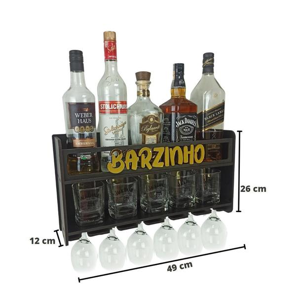 Imagem de Barzinho Parede Aparador Bebidas Sala Tema Barzinho 49X26