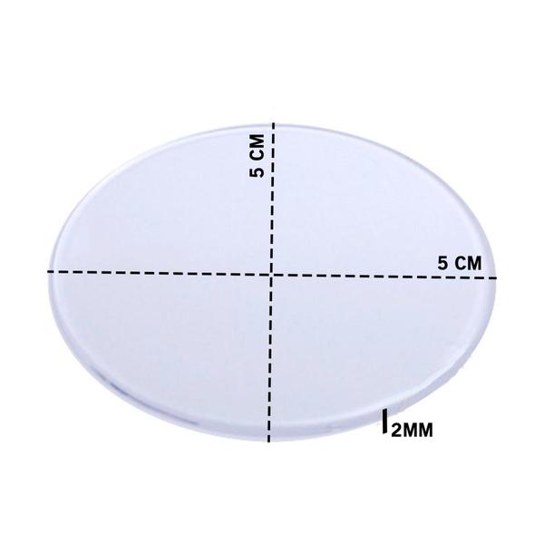 Imagem de Base Acrílica 5cm Redonda Sem Borda Para Biscuit Com 72 Unidades