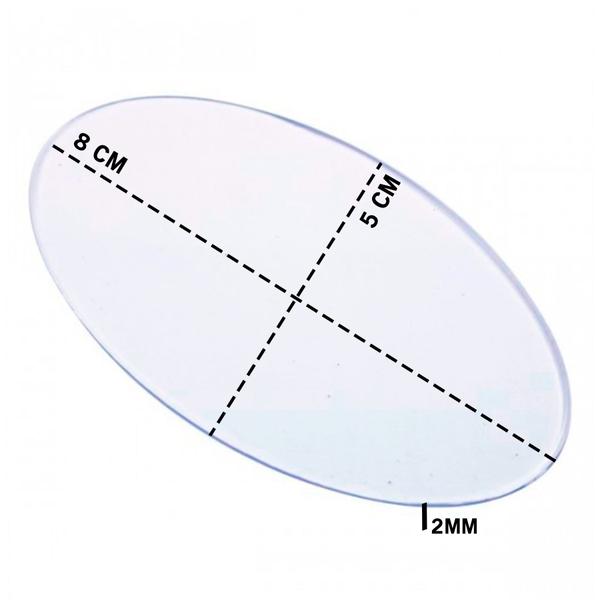 Imagem de Base Acrílica Oval 8x5 Para Artesanato Biscuit Sem Borda Com 100 Peças