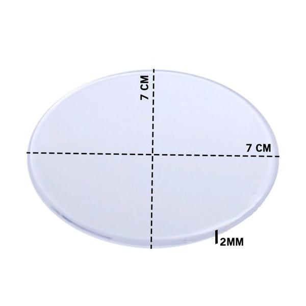Imagem de Base Acrílica Transparente Oval 30 10x6 + 30 14x8+ 50 7cm Redonda