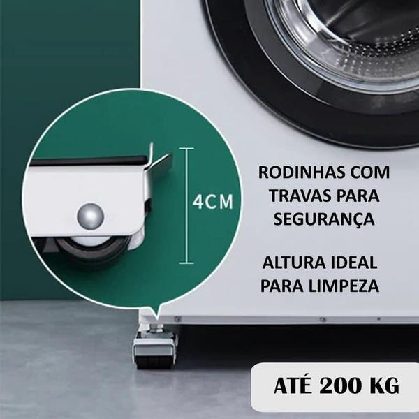 Base Ajustável Para Freezer E Máquina De Lavar Premium - Suporte Fogão, Geladeira, Freezer AB Imagem de Base Ajustável Para Freezer E Máquina De Lavar Premium