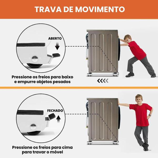 Base Ajustável Para Freezer E Máquina De Lavar Premium - Suporte Fogão, Geladeira, Freezer AB Imagem de Base Ajustável Para Freezer E Máquina De Lavar Premium