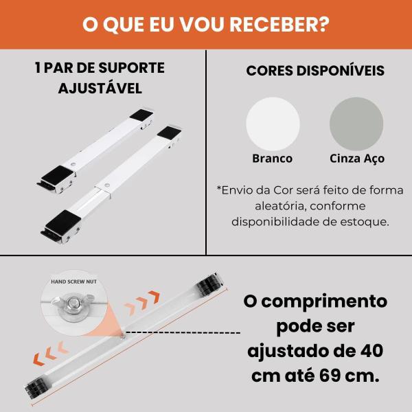 Base Ajustável Para Freezer E Máquina De Lavar Premium - Suporte Fogão, Geladeira, Freezer AB Imagem de Base Ajustável Para Freezer E Máquina De Lavar Premium
