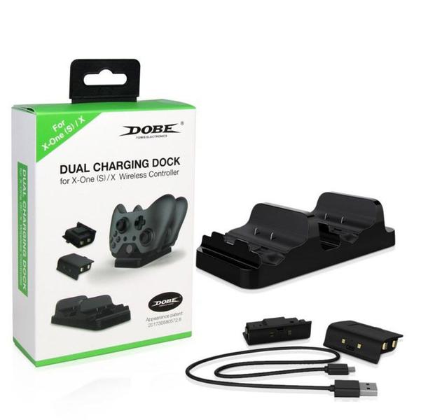 Imagem de Base carregadora + 2 Baterias Dobe Controle X box One + Usb