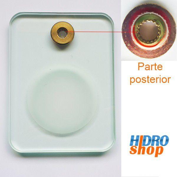 Imagem de Base Cristal Vidro para Saboneteira Deca Quadrado Com Dourado - 4670021