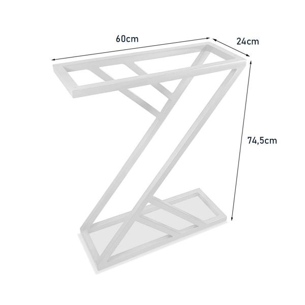 Imagem de Base De Aparador Astana Para Tampos Até 100cm X 40cm Branco