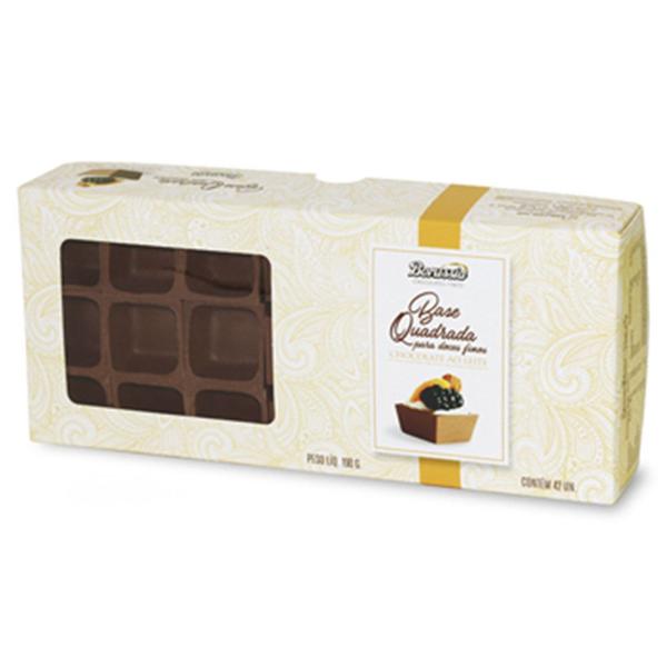 Imagem de Base de Chocolate ao Leite Quadrada (42 Uni.) Borússia Chocolates