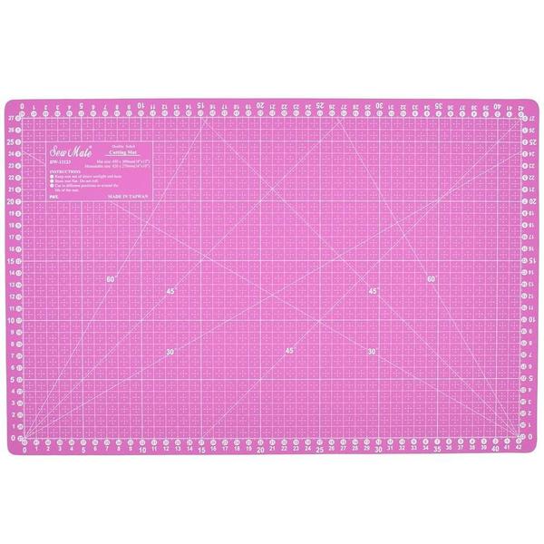 Imagem de Base de Corte 30x45cm Dupla Face Rosa - DW-12123(R-4) - Sew Mate