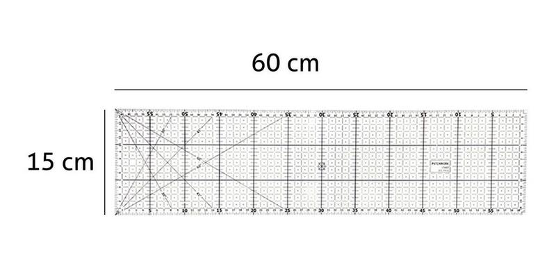 Imagem de Base De Corte Apoio Para Mesa A2 60x45 Cortador Circular 45mm + 1 Lamina Régua de Acrílico 15x60