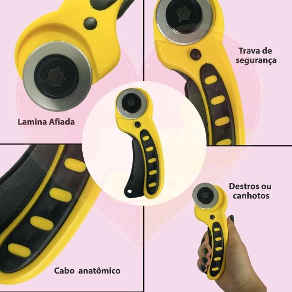 Imagem de Base De Corte Apoio Para Mesa A2 60x45 Cortador Circular 45mm + 1 Lamina Régua de Acrílico 15x60