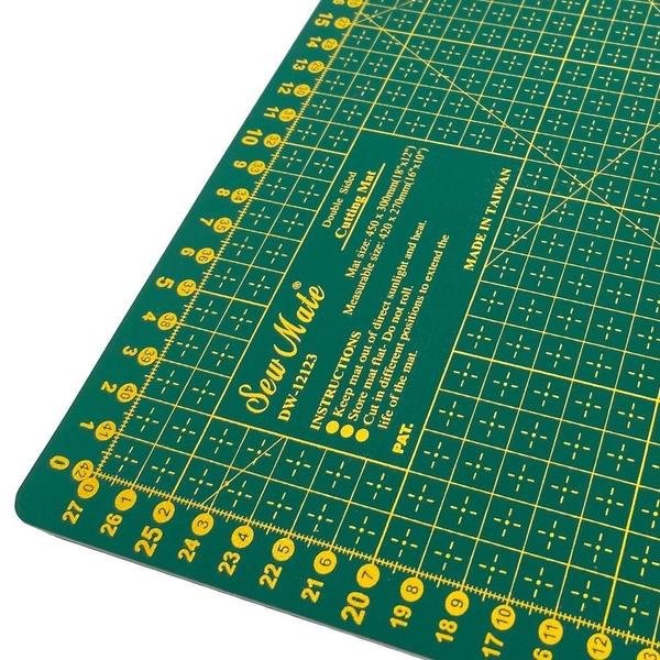 Imagem de Base de Corte Sew Mate 30x45cm Verde - Dupla Face