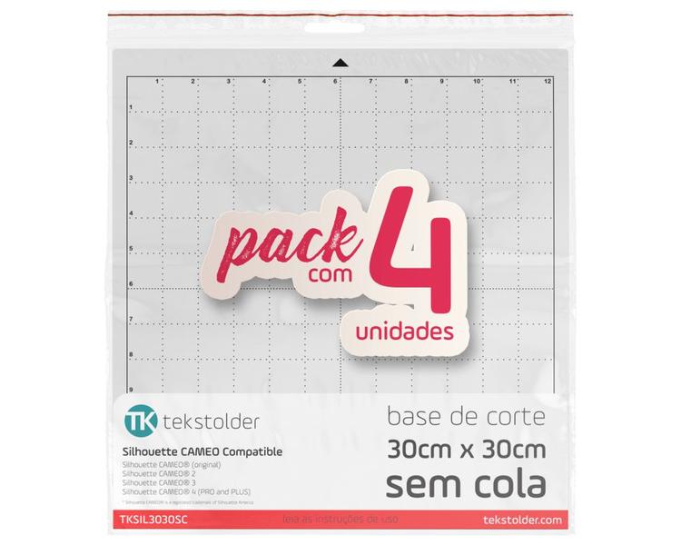 Imagem de Base de corte tekstolder silhouette cameo 30x30 s/cola 04pçs