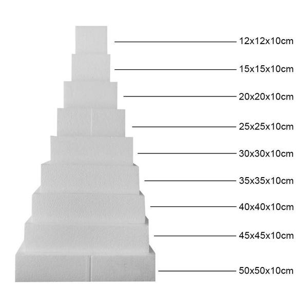 Imagem de Base De Isopor Para Bolo Quadrado 10Cm Algo Mais