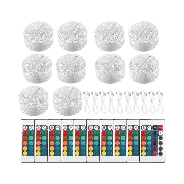 Imagem de Base de Luz Noturna LED Ajustável com 16 Cores - Controle Remoto e USB