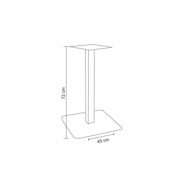 Imagem de Base De Mesa 5043 Aço Inox Prata