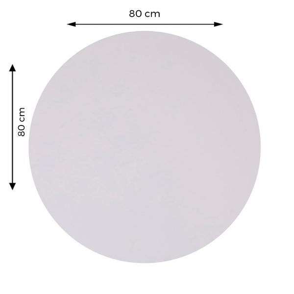 Imagem de Base de Mesa Delta em Alumínio 75cm (Altura) com Tampo em MDP Redonda 80 cm Branco