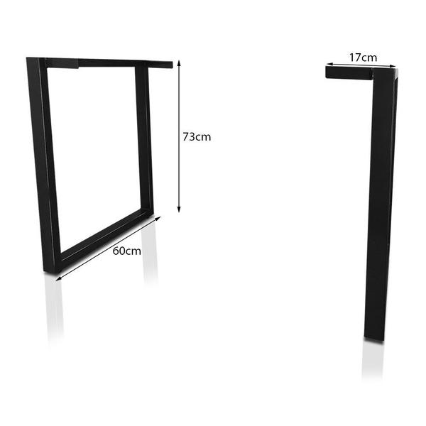 Imagem de Base De Mesa Industrial Para Tampos De Madeira Até 180cm X 90cm Preto