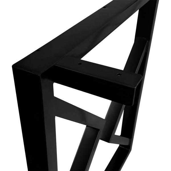 Imagem de Base de Mesa Jantar Estilo Industrial Hungria para Tampos de Madeira até 180cm x 90cm - Preta