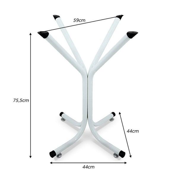 Imagem de Base de Mesa Jantar Para Tampos  Vidro Pedra Madeira 80cm