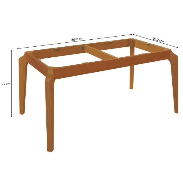 Imagem de Base de Mesa p/ Cozinha Petra BAM008-CA Madeira Maciça s/ Tampo Carvalho - Kappesberg