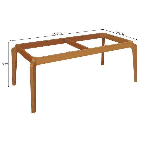 Imagem de Base de Mesa p/ Cozinha Petra BAM009-CA Madeira Maciça s/ Tampo Carvalho - Kappesberg