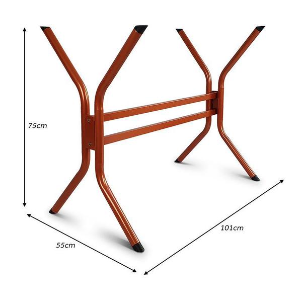 Imagem de Base de Mesa Retangular de Jantar Madri Tampos até 140cm X 80cm - Cobre