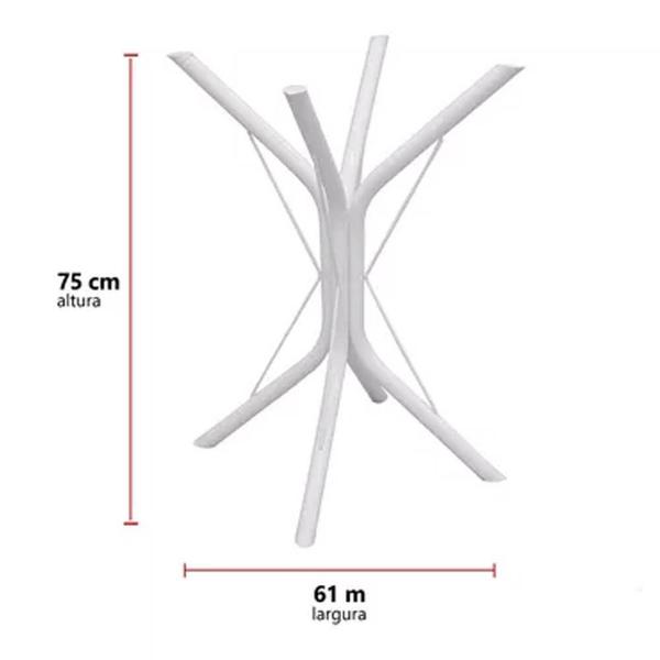 Imagem de Base De Mesa Sevilha - 75/80Cm - Branca - 11.201.01 - Açomix