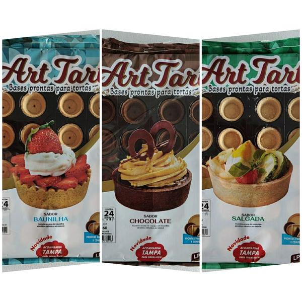Base de Torta, Kit 24 Salgada + 24 Chocolate +24 Doce 4cm - Art Tard Imagem de Base de Torta, Kit 24 Salgada + 24 Chocolate +24 Doce 4cm