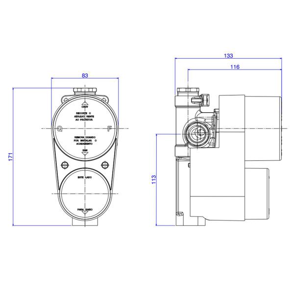 Base Deca Monoc. 4 Vias - 4494.000 - DECA METAIS Imagem de Base Deca Monoc. 4 Vias - 4494.000