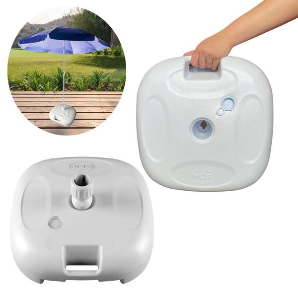 Imagem de Base em Plastico para Guarda-sol 22 Kg Areia / 18 L Agua Jardim Piscina Mor