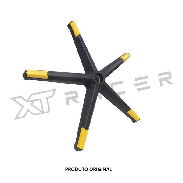 Imagem de Base estrela universal em polipropileno para cadeira Gamer/Office com detalhes em amarelo - XT Racer