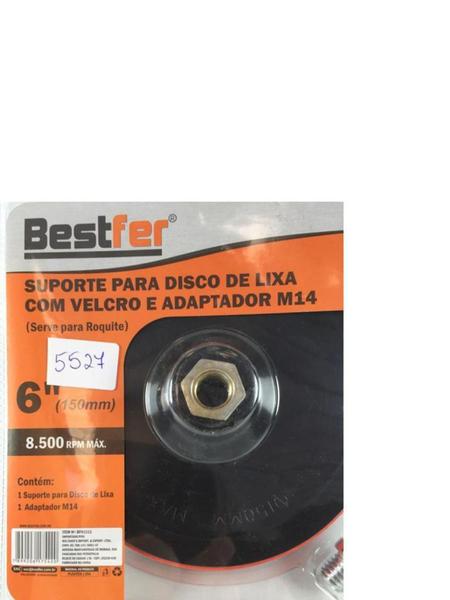 Imagem de Base Lixa Disco Com 150mm M14 Para Esmerilhadeira - BESTFER