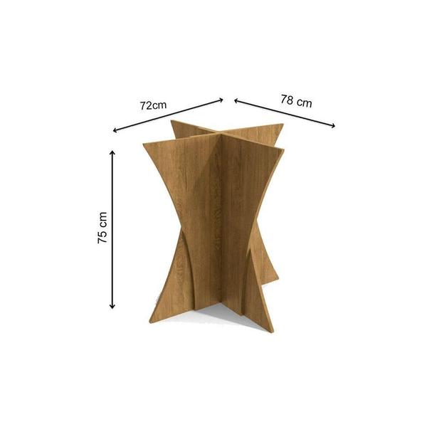 Imagem de Base Mesa de Jantar Figueira BA28 Madeirado s/Tampo Nogueira - Kappesberg