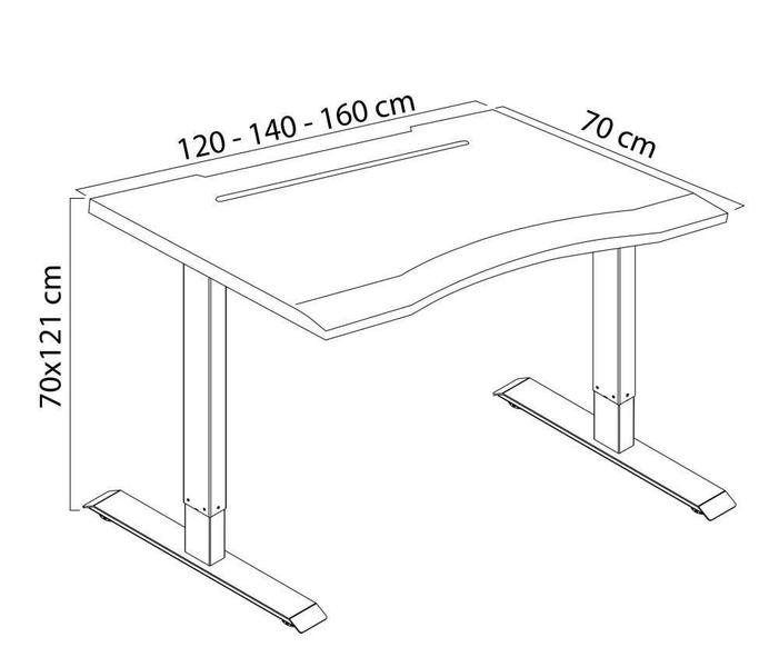 Imagem de Base Mesa Regulagem De Altura Elétrica Elements Misch White