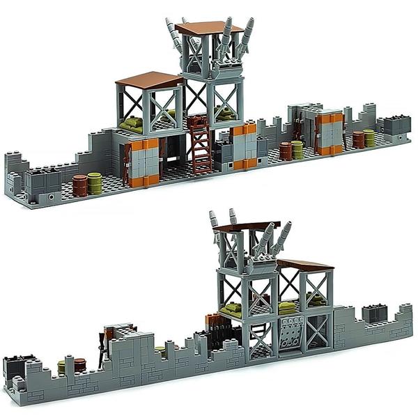 Imagem de Base militar Building Block Toy ZHX com 288 unidades para crianças de 8 anos ou mais