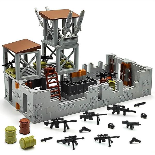 Imagem de Base militar Building Block Toy ZHX com 288 unidades para crianças de 8 anos ou mais