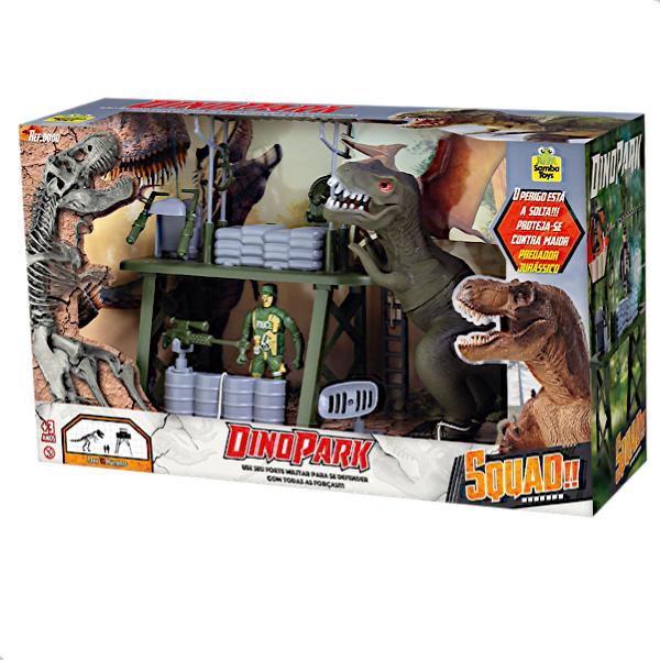 Base Militar c/ Dinossauro Dinopark Meninos - SAMBA TOYS Imagem de Base Militar c/ Dinossauro Dinopark Meninos