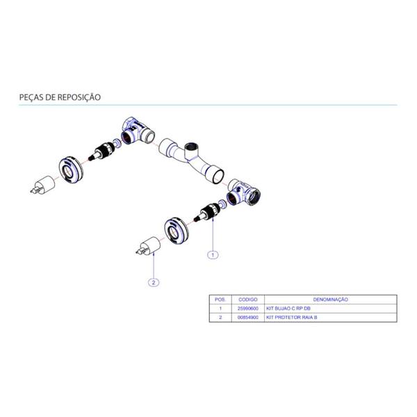 Imagem de Base Misturador Docol para Chuveiro 9300 3/4'' x 1/2''