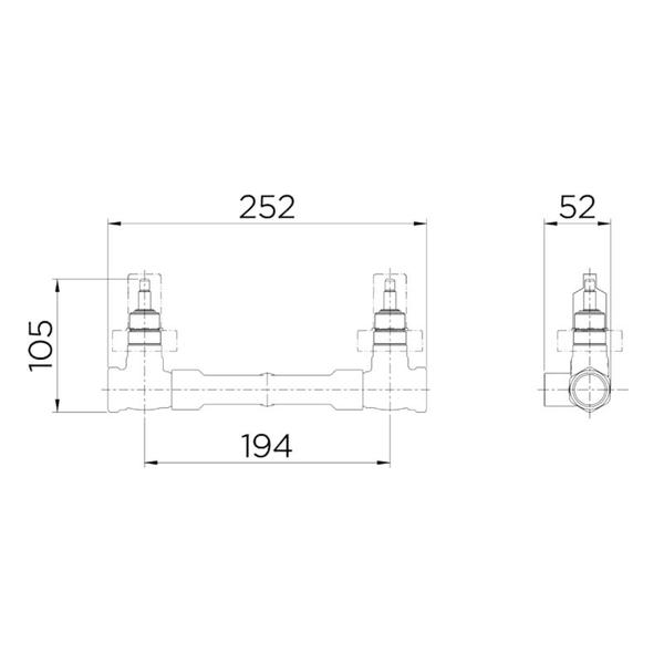 Imagem de Base Misturador Docol para Chuveiro 9300 3/4'' x 1/2''