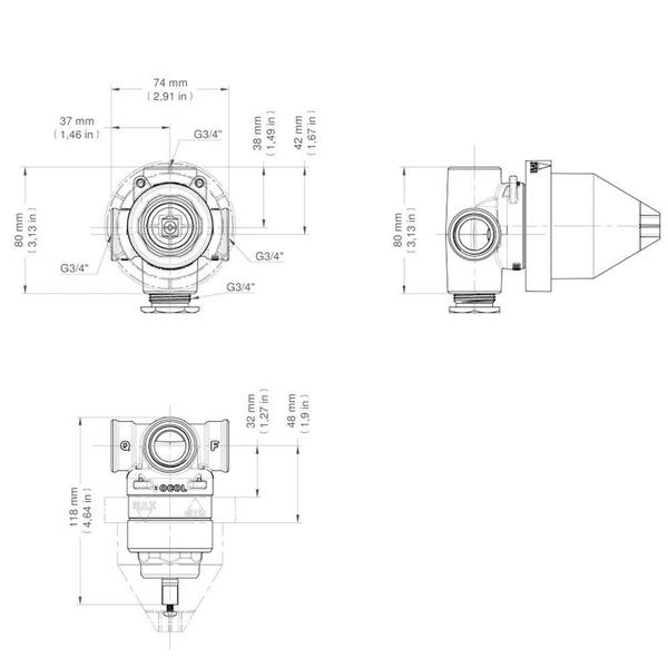 Base Misturador Monocomando BP Alta Vazão 3/4" + Acabamento Monocomando 3/4" AP/BP Alta Vazão Nexus - Docol Imagem de Base Misturador Monocomando BP Alta Vazão 3/4" + Acabamento Monocomando 3/4" AP/BP Alta Vazão Nexus