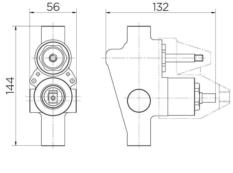 Imagem de Base Monocomando para Banheira e Chuveiro 1/2" Docol