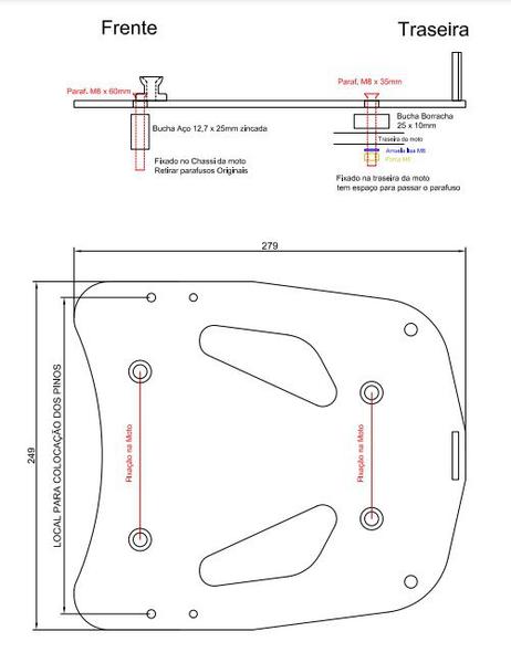 Imagem de Base para Baú Superior GIVI - Suzuki V-Strom 650 A/650 XT 2014-2018