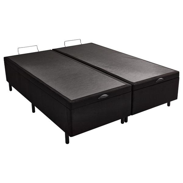 Imagem de Base para Box Baú Blindado King Suede Preto 193x203