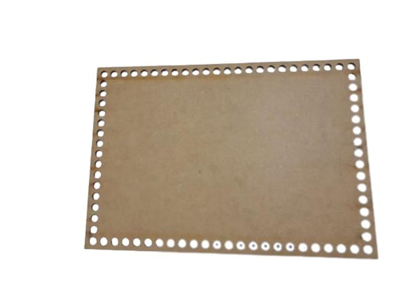Base para crochê retangular 30x21cm mdf*fio de malha*costura - FT ARTEFATOS Imagem de Base para crochê retangular 30x21cm mdf*fio de malha*costura