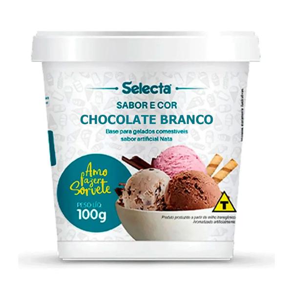 Imagem de Base para Gelados Sabor Chocolate Branco Selecta 100Gr - Duas Rodas