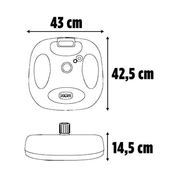 Imagem de Base Para Guarda Sol e Ombrelone PVC 18 Litros Água ou Areia