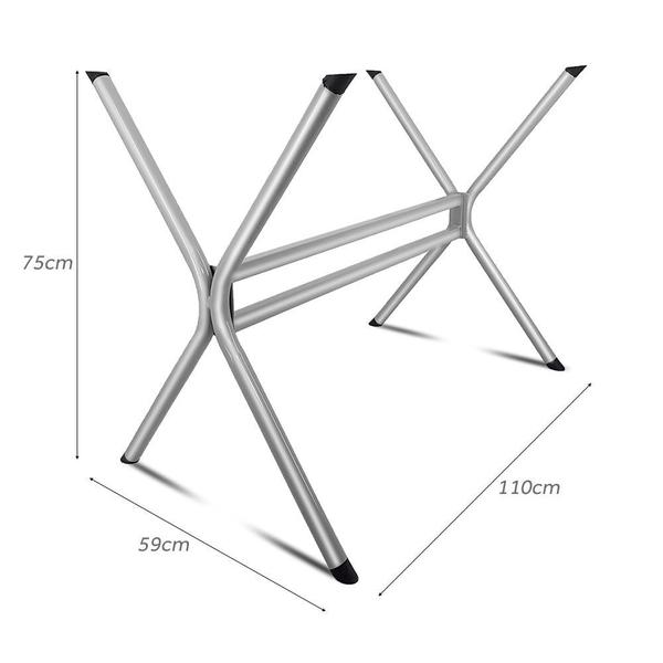 Imagem de Base Para Mesa De Jantar Escócia Prata Para Tampo 140 X 80