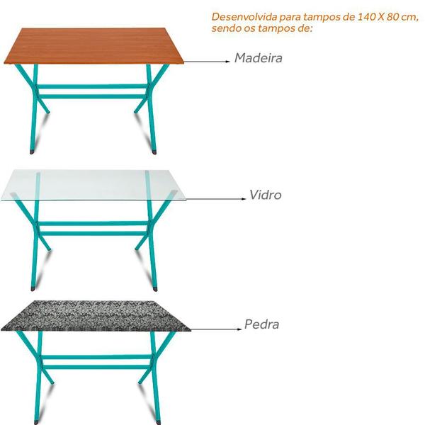 Imagem de Base Para Mesa De Jantar Escócia Verde Para Tampo 140 X 80